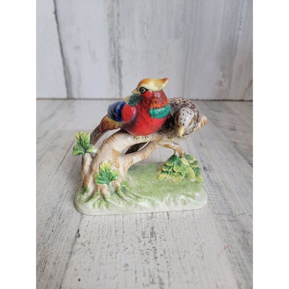Vintage Japan pheasant bird ceramic figure decor - Picture 1 of 8